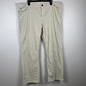 Coldwater Creek Womens Corduroy Pants Size‎ 20W Beige Relaxed Fit Comfort